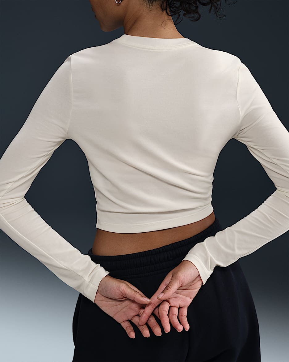 Nike long sleeve cropped top best sale